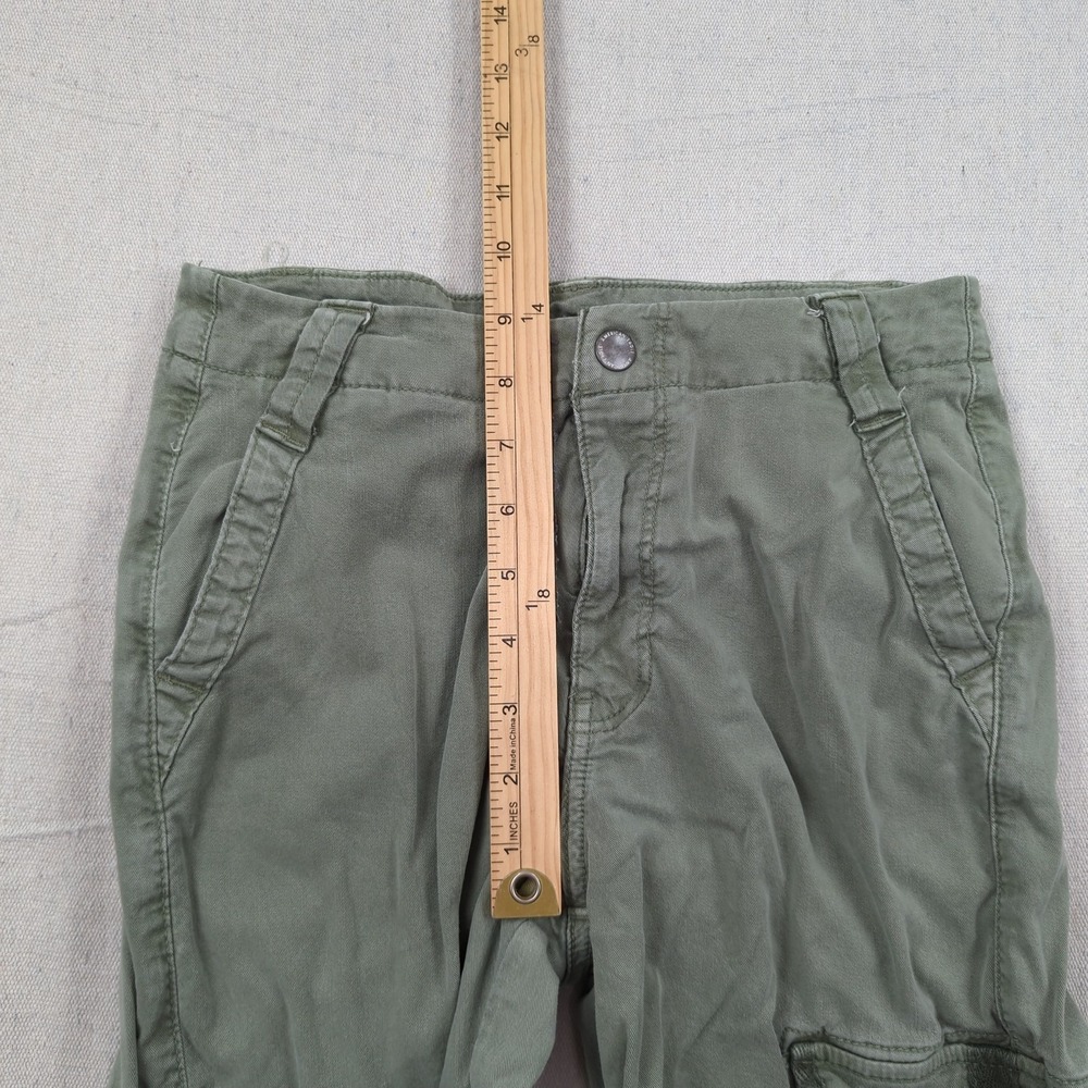 American Eagle Pants Womens 0 Khaki Green Super High Rise Baggy Wide Leg Cargo - Picture 8 of 16